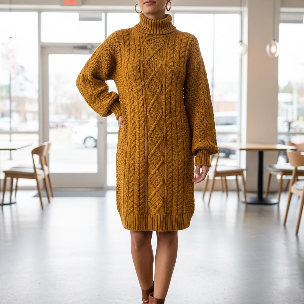 Mustard Winter Dress