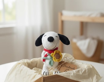 Beagle hond haakpatroon pdf, amigurumi puppy-tutorial, realistisch gehaakt hondenpatroon, digitale download, DIY gehaakt dier