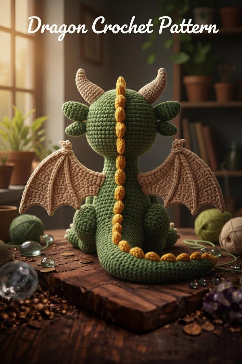 Dragon Amigurumi Plushie Pattern PDF Crochet Fantasy Dragon Tutorial Dragon Amigurumi Plushie Pattern PDF Crochet Fantasy Dragon Tutorial