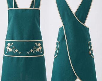 Schort pdf-naaipatroon voor vrouwen - Grote maten overgooier schort naaipatroon vrouwen - Instant download Japanse stijl schort naaipatroon
