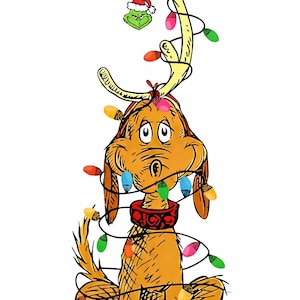 Perro Grinch SVG PNG, Grinch Max PNG, Clipart de mascota navideña, Max el perro Navidad Svg Png