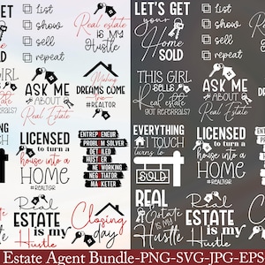 Real Estate Agent SVG Bundle,Real Estate PNG Bundle, Realtor Svg, Real Estate Agent Quotes Svg, Real Estate Agent Svg,Real estate home svg