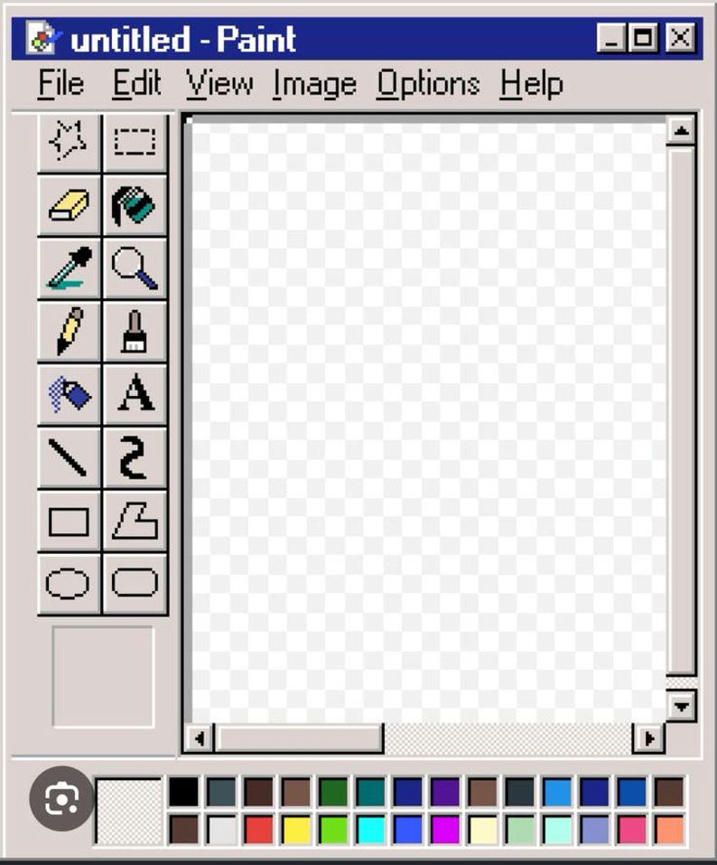Retro Microsoft Paint Window PNG | 90s Computer Art | Vintage MS Paint ...