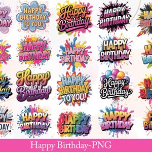 happy birthday png bundle sublimation,Happy Birthday prints, Colourful Birthday designs, Birthday Shirt Png, Happy Birthday Boy/Girl Png