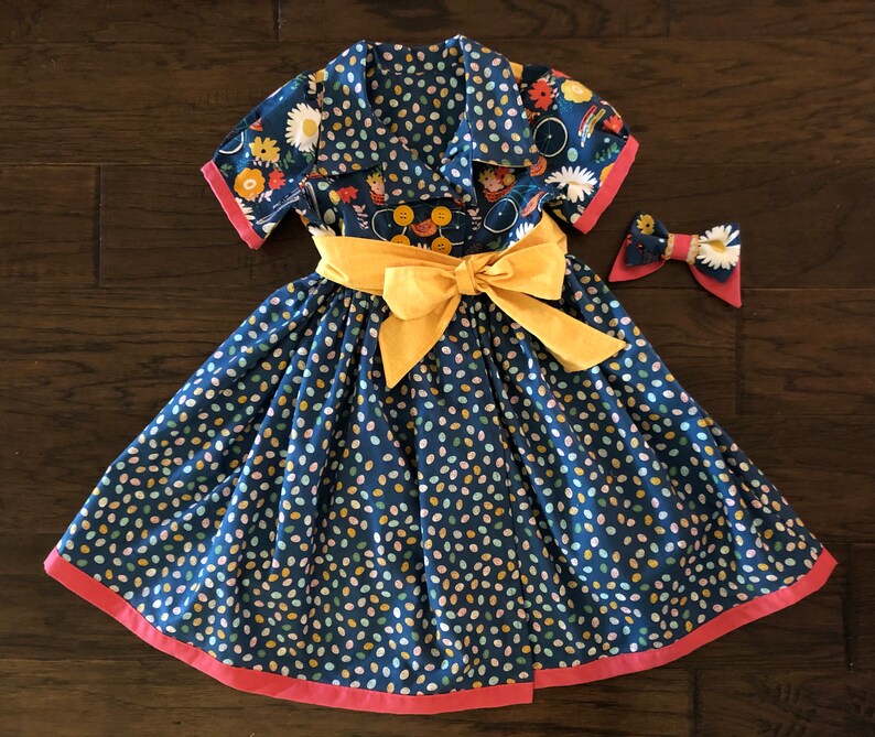 Chickens Bikes and Books Dress size 3T