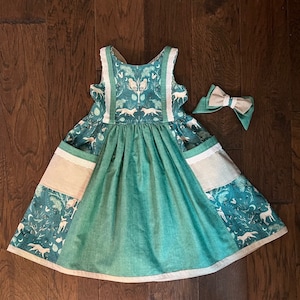 Forest Girl&#39;s and Doll&#39;s dresses Size 4