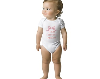 Viral Pilates Princess Baby Announcement Gift - Cute Onesie for Little Girls