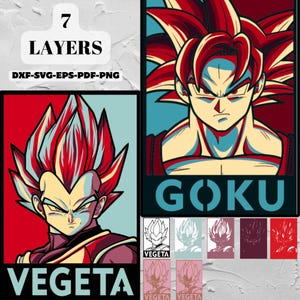 Anime Multicapa Super Guerrero para corte laser | Archivo Corte Láser anime, Decoración Anime svg, Arte en Capas, anime multicapa svg dxf AI