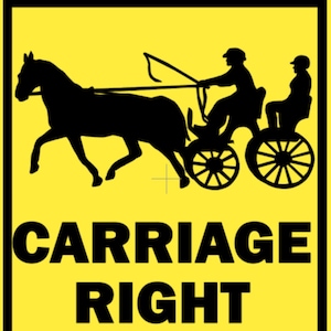 Vorsicht Pferd und Wagen Vorfahrt Sicherheits-Zeichen