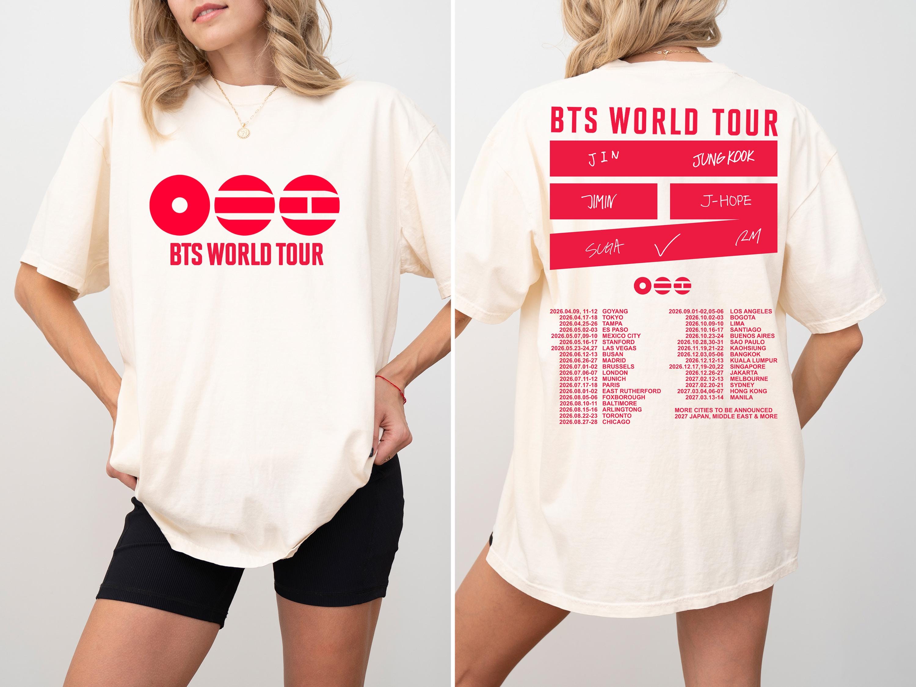Bts Tour Tee Shirt - Etsy