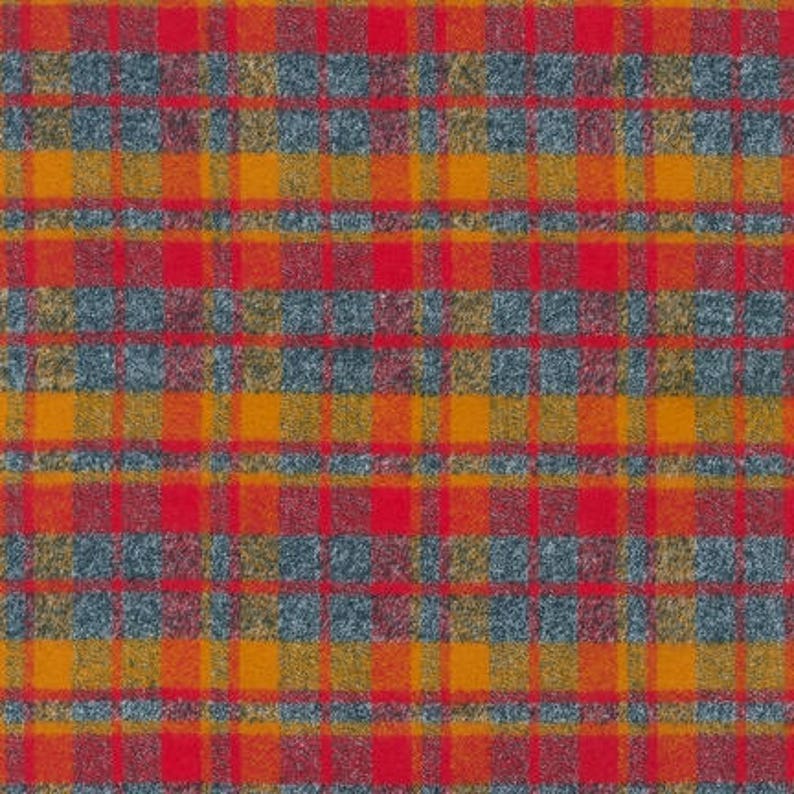 Robert Kaufman Mammoth Flannel Fabric Tartan Plaid Crimson Etsy