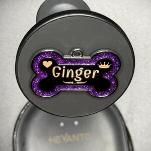 Personalized Pet Tags w/QR code for Lost Pets – Stylish, Durable & Custom Engraved. Multiple colors and materials available.