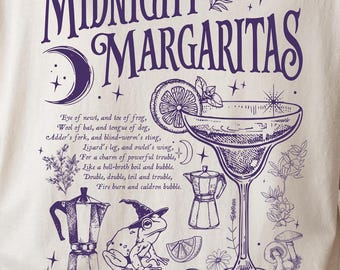 Midnight Margaritas Design, Margarita Halloween Shirt Design, T-Shirt Graphic Designs,Sublimation Png, SVG, Digital Download, Spooky season