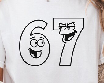 Six Seven 6 7 Meme PNG, Funny 6 7 Meme PNG, Viral TikTok Phrase Funny Saying PNG, Internet Joke Digital Design