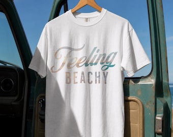 Design ispirato alla spiaggia, foto dell'oceano in formato PNG, file SVG con citazione costiera, maglietta con tramonto salato, maglietta per le vacanze estive