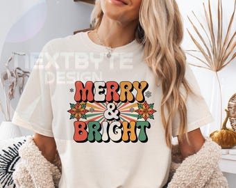 PNG de Navidad retro, descarga digital de diseño festivo vintage alegre y brillante, impresión por sublimación de PNG de Navidad maravillosa