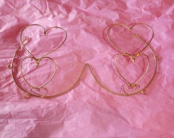 Festival, Samba, Carnival Heart Lollipop Shaped Cup  Bare Wire Bra Frame