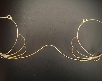 Strapless Festival, Samba, Carnival Mermaid Shell Cup  Bare Wire Bra Frame