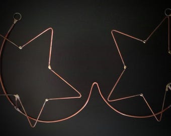 Festival, Samba, Carnival Large Star Cup  Bare Wire Bra Frame