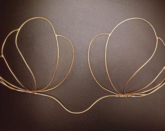 Festival, Samba, Carnival Mermaid Shell Cup Bare  Wire Bra Frame