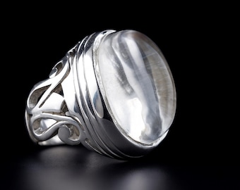 Dur e Najaf Ring for Men: Silver-Plated Islamic Healing Stone