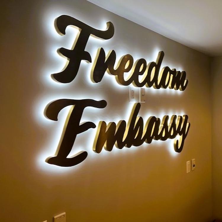 Halo lit Signs, Metal Letter Signage, Illuminated Business Signs, LED Signs, Outdoor Logo Sign, 3D Backlit Letters For Wall, Company Logo