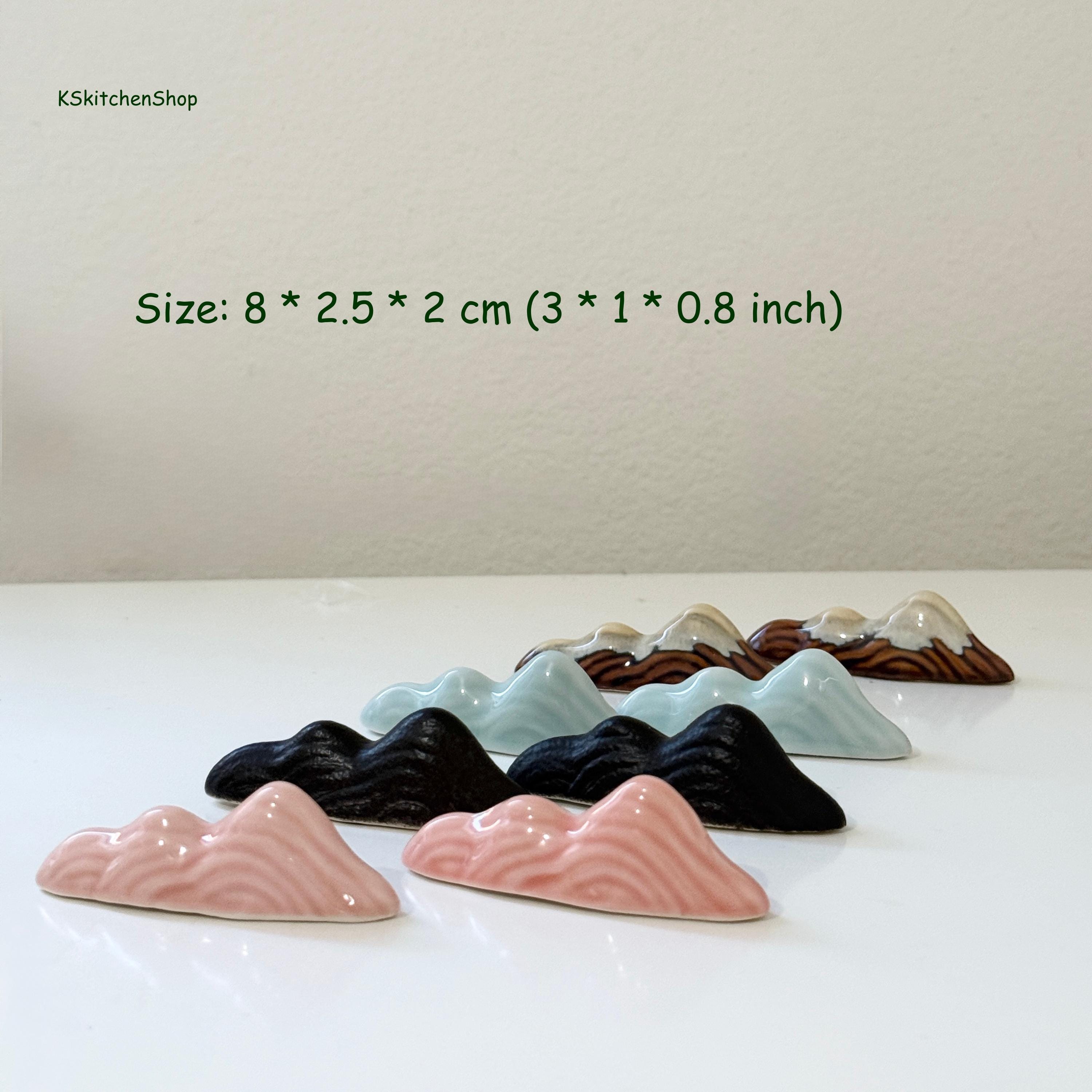 Ceramic Mountain Matcha Spoon Holder – Chashaku Stand, Japanese