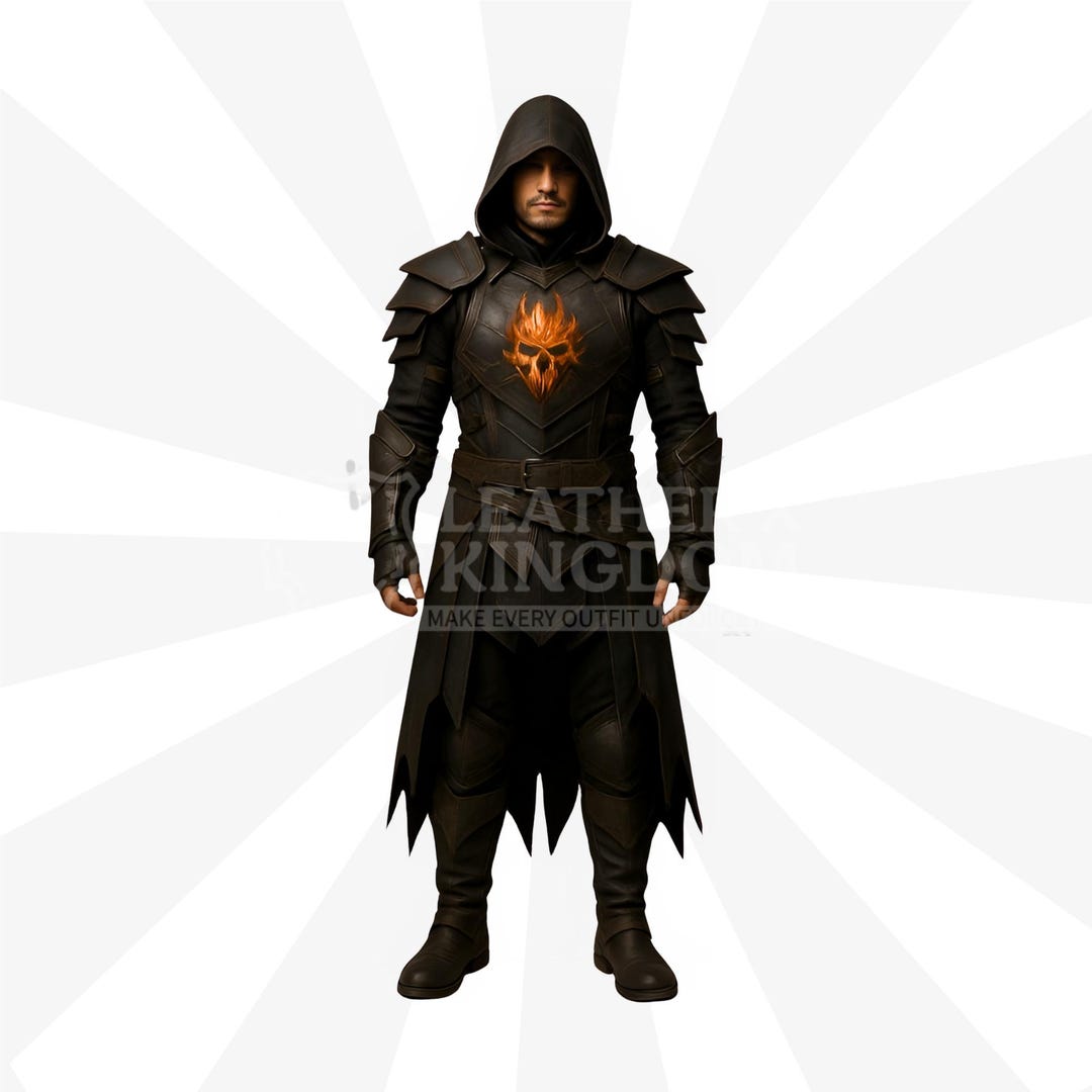 Dark Knight Nazgul Warlock Hooded Costume | Sauron-inspired Assassin ...
