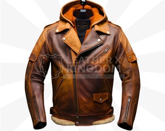 ジャケット・アウター OHOTORO Urban Leather Jacket brown OHOTORO Urban Leather Jacket brown
