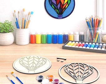 Hot Air Balloon 3D Layered Art | DIY Wood Craft Kit for Adults