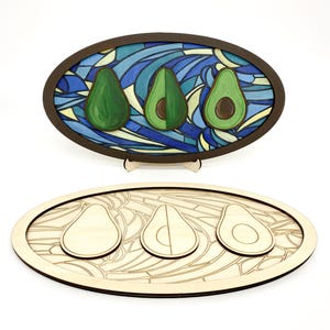Avocado Fun, DIY Paint at Home Kit, Layered Wood Art Craft for Teens Adults, Perfect Gift for Him and Her