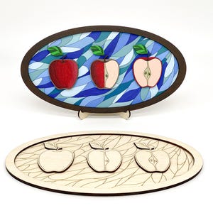 Apple Joy!, DIY Paint at Home Kit, Layered Wood Art Craft for Teens Adults, Perfect Gift for Him and Her