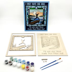 Layered Wood Painting Kit, I Only Have One Rule, 3D Craft Project for Adults and Teens, Unique Gift for Him & Her