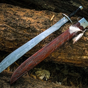 Thorunden Sword | Hand-Forged Viking Warrior Sword | Carbon Steel Blade with Norse Engravings & Custom Scabbard | Medieval Gift For Him