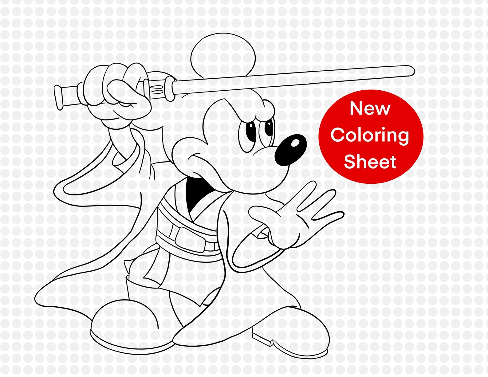 Star Wars Coloring Sheets Pages Book Disney Art Mickey Mouse Etsy