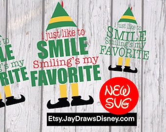 Solo me gusta sonreír, sonríe mi SVGs navideño favorito cricut cortando archivos paquete de 3