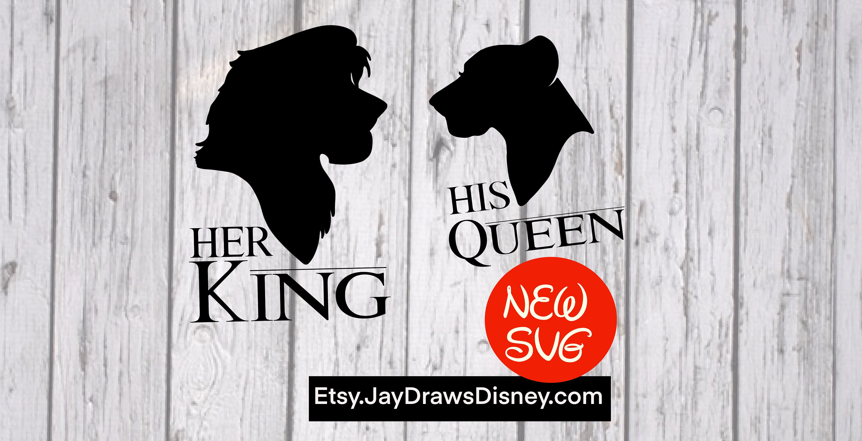 Her King His Queen SVG Cricut Cutting Files Bundle of Comes With