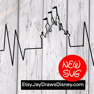 Heartbeat Castle SVG Cricut Cut Files met PNG