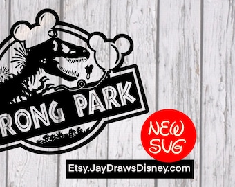 Wrong Park T Rex SVG Cricut Cutting Files with PNG