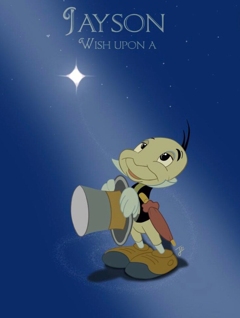 3 Disney Art Prints Darkwing Duck Jiminy Cricket and Sorcerer Mickey Fantasia Hat