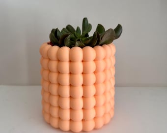 3D Printed Bubble Planter: Modern Home Decor with Drip Tray