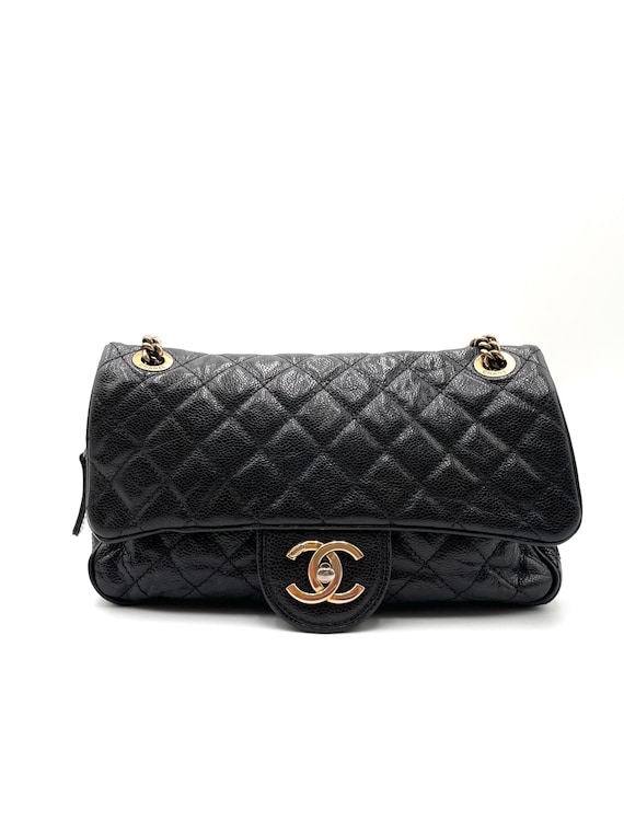Chanel Crumpled Grained Calfskin Quilted Medium Shiva Flap - Etsy
