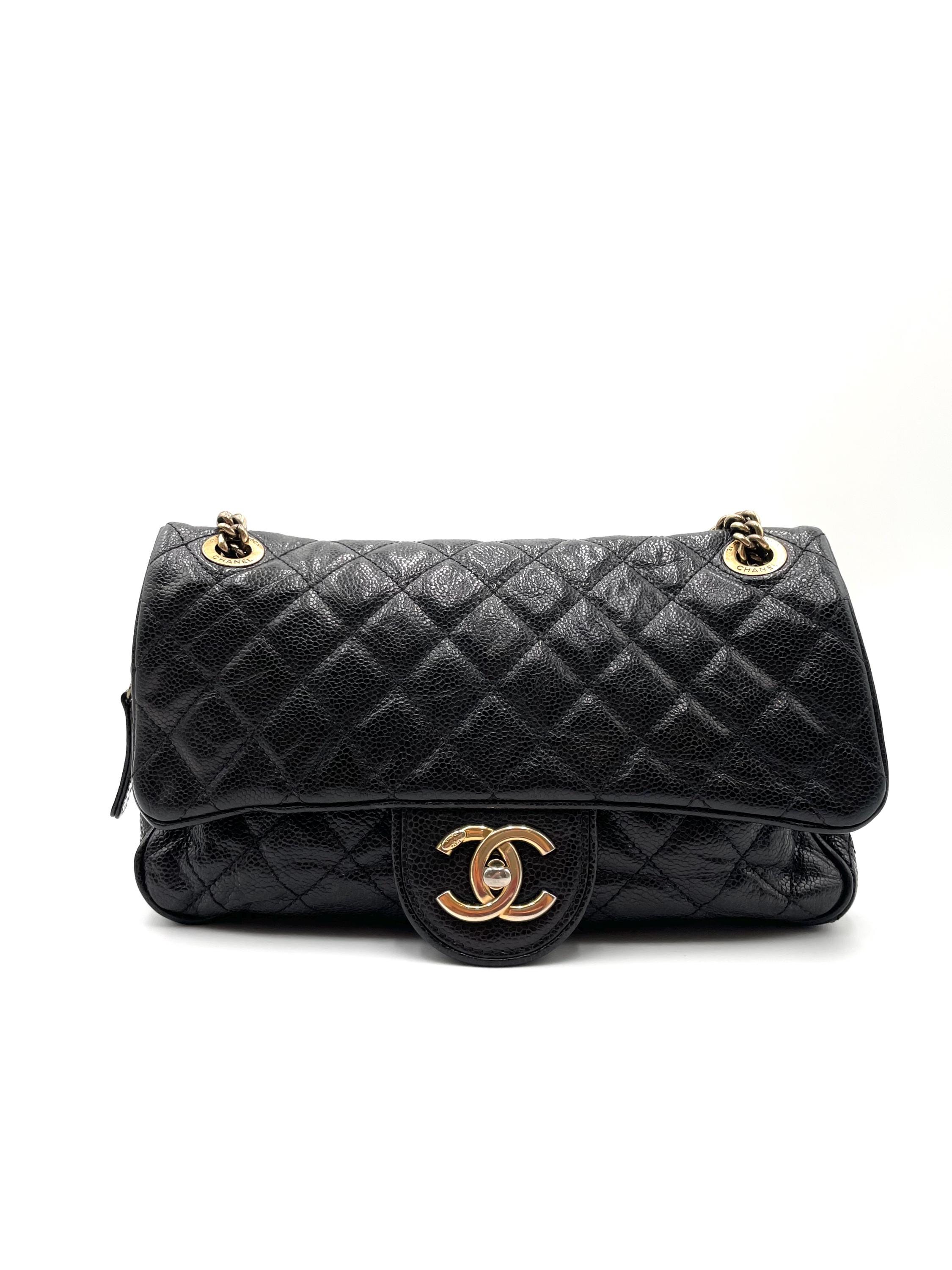 Chanel Crumpled Grained Calfskin Quilted Medium Shiva Flap - Etsy