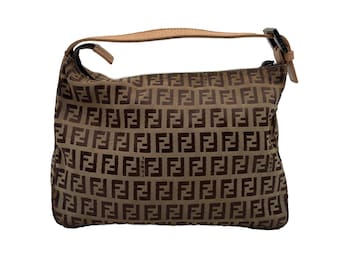 Fendi Zucchino Brown Handbag