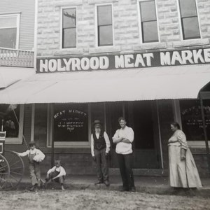 1880's Holyrood Kansas Photo Studio 8x10 Darkroom Printed Contact Image from Glass Plate Negative image 4