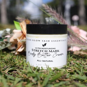 Organic Stretch Mark Cream | All Natural Pregnancy Cream| Organic Body Butter | Clean Maternity Skincare | Natural Moisturizer