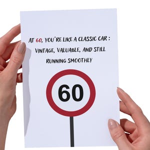Digitale kaart 60e verjaardag – klassiek, vintage en tijdloos ontwerp