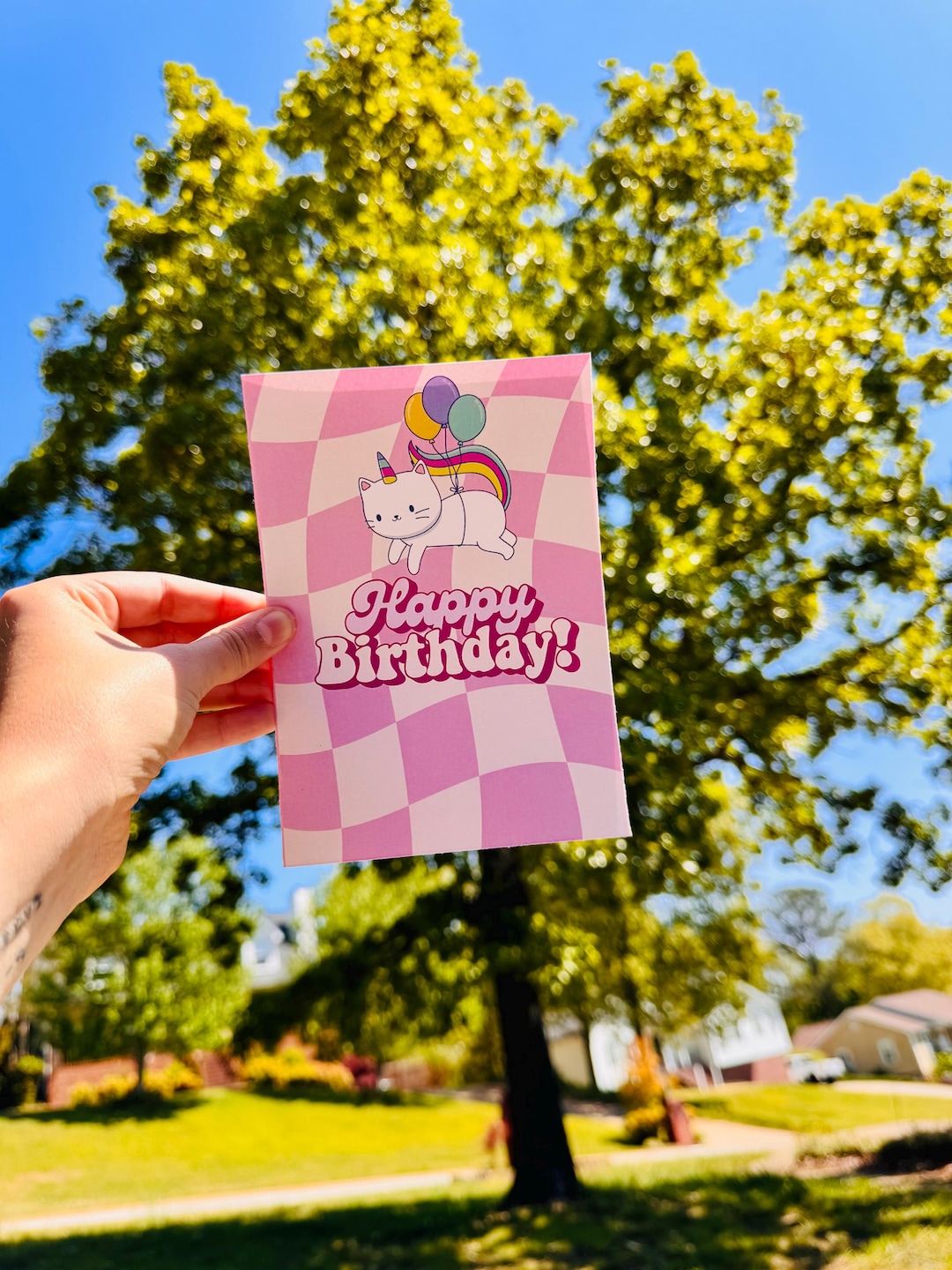 Printable Cat Birthday Cards - Digital Download - Cute Pastel Kitty ...