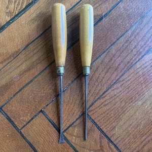 Joblot set wood carving Tools chisels gouges x2 M & C London vintage used