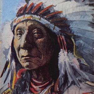 Häuptling Red Cloud Native American 1935 Postkarte